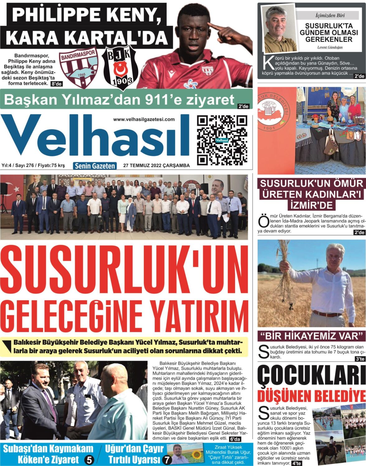 27 Temmuz 2022 Velhasıl Gazetemiz