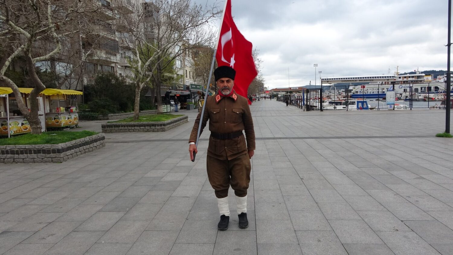 Şehitler için 508 bin adım atarak Çanakkale’ye geldi