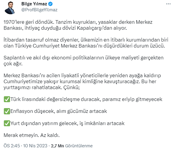 1970'lere geri döndük. Tanzim kuyrukları, yasaklar derken Merkez Bankası, ihtiyaç duyduğu dövizi Kapalıçarşı’dan alıyor