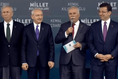 Millet İttifakı'nın cumhurbaşkanı adayı ve CHP Genel Başkanı Kemal Kılıçdaroğlu, cumhurbaşkanı yardımcısı adayları Ankara Büyükşehir Belediye Başkanı Mansur Yavaş ve İstanbul Büyükşehir Belediye Başkanı Ekrem İmamoğlu, Çanakkale'de Millet Buluşması'nda bir araya geldi.