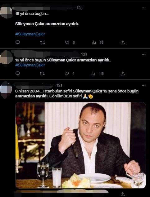 Dizinin sevilen karakterlerinden biri olan Süleyman Çakır'ın rol gereği öldüğü gün, sosyal medyada yeniden trend listesinde ilk sıraya yerleştiği görüldü.