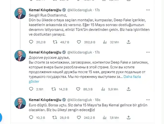 Kremlin'den CHP'ye Yalanlama