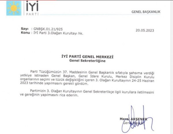SON DAKİKA! Kurultaya Gidiliyor