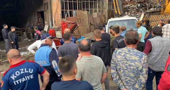 Kozlu ilçesindeki sanayi sitesinde bulunan hurda deposunda meydana gelen patlamada bir kişi hayatını kaybetti.
