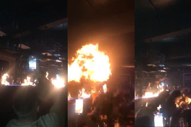Şişli’de bir gece kulübünde şov için tezgaha dökülen ispirto parlayınca eğlenen birkaç kişi yanarak yaralandı. Dehşet anları kameralara yansırken, polis ekipleri işletme çalışanlarını gözaltına aldı.