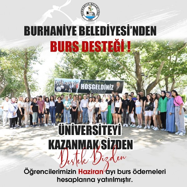 Burhaniye Belediyesi, "eğitimde fırsat eşitliği" prensibi doğrultusunda üniversite öğrencilerine destek sağlama programını başlattı. Bu kapsamda, 2022-2023 Eğitim Öğretim Yılı'nın Haziran ayı burs ödemeleri, öğrencilerin hesaplarına aktarıldı.