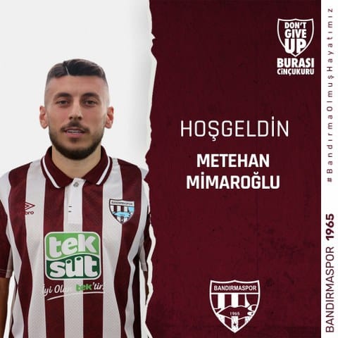 Kulübün sosyal medya hesabı twitter'dan yapılan açıklamada; "Hoş Geldin Metehan! Metehan Mimaroğlu ile satın alma opsiyonlu 1 yıllık kiralık anlaşma imzalanmıştır." dendi.