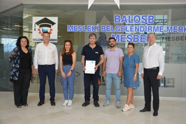 Balıkesir Organize Sanayi Bölgesi, mesleki yeterlilik konusunda yine bir ilke imza atarak, sınav ve belgelendirme yetkisini aldı.