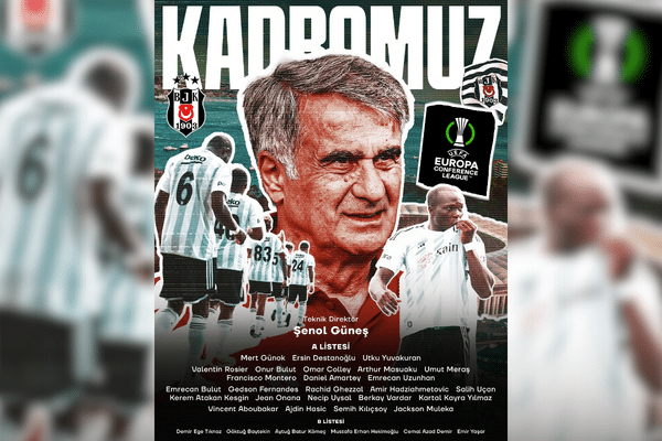 Beşiktaş'ın, UEFA Konferans Ligi 2. Ön Eleme Turu’nda Arnavutluk ekibi Tirana ile oynayacağı maçın kadrosu belli oldu.