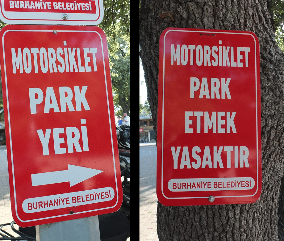 KARADENİZ FIKRASI GİBİ PARK YASAĞI TABELASI