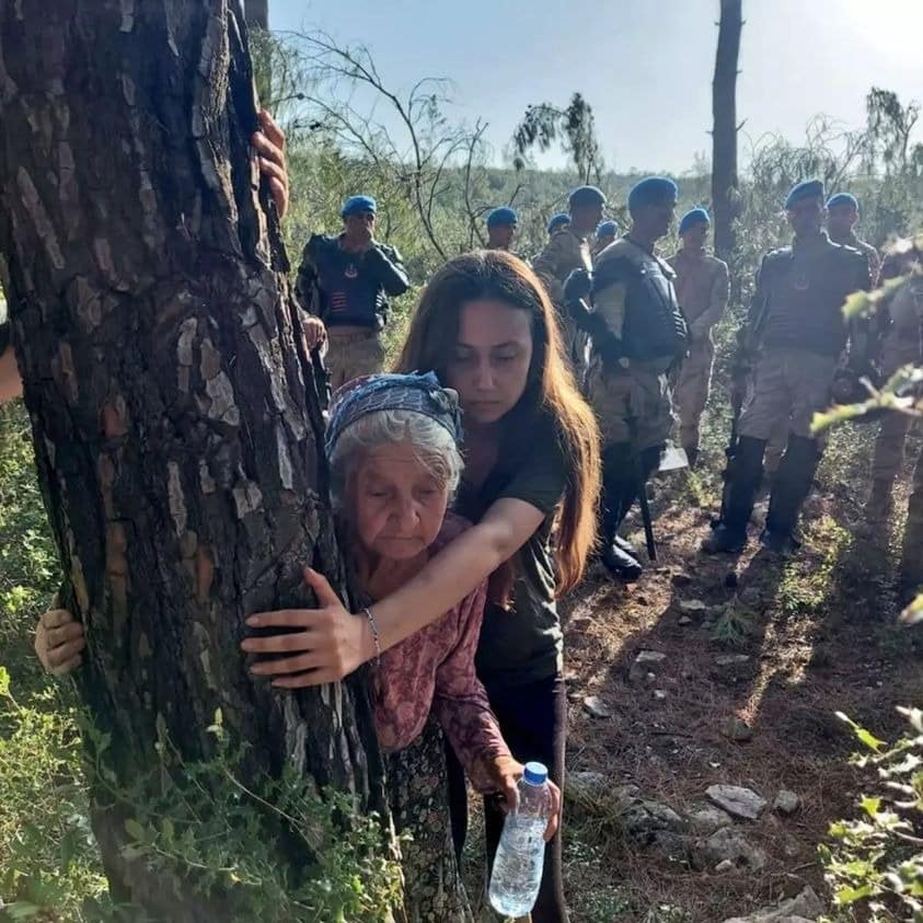 Muğla Milas'taki termik santral için genişletilmek istenen kömür sahası içinde kalan Akbelen Ormanı'nda ağaç kesimine karşı çevreciler ve bölge halkı direnmeye devam ediyor.