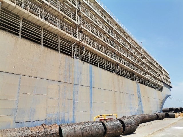Toplam 26 bin 875 adet besilik sığırın bulunduğu Panama bandıralı, Uruguay'dan gelen Nada (Livestock Carrier) adlı gemi, Çelebi Bandırma Limanı'nda 7 no'lu rıhtıma yanaştı.