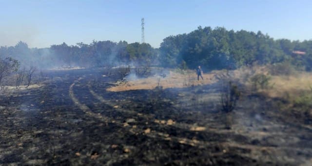 Çanakkale Biga'nın Aziziye köyü yakınlarında ormanlık alanda çıkan yangın, ekiplerin müdahalesiyle kontrol altına alındı.