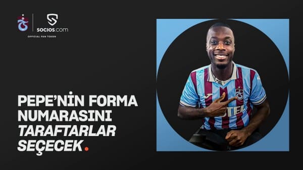 Trabzonspor'un yeni transferi Pepe'nin forma numarasını, bordo-mavili taraftarlar belirleyecek.