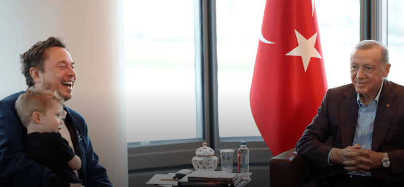Cumhurbaşkanı Recep Tayyip Erdoğan, New York’ta Türkevi’nde Tesla ve SpaceX'in kurucusu Elon Musk’ı kabul etti. Er