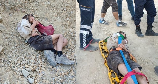 Tekirdağ Çorlu’da domuz avına çıkan avcılar, maden sahasında yaklaşık 3 gündür mahsur kalan Fransız gezgini fark ettiler. Yaşadıklarını anlatan avcı Destegül, “Kedi sesi diye gittik, sonra birinin şişe salladığını görünce yardımına koştuk” ifadelerini kullandı. 