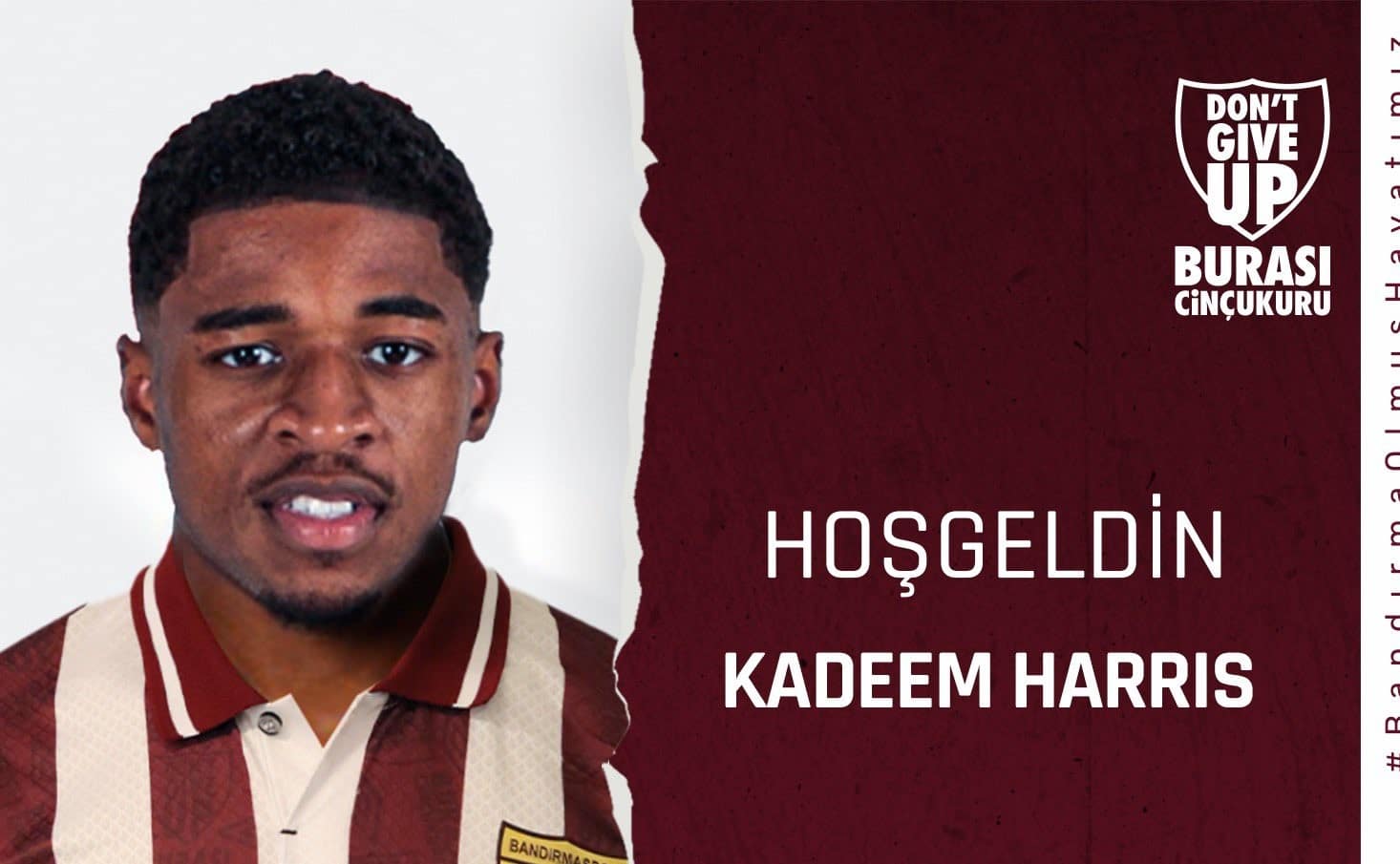 Teksüt Bandırmaspor, Samsunspor’un İngiliz sağ açığı Kadeem Harris'i renklerine bağladığını duyurdu.