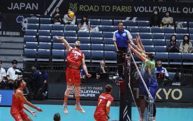 A Milli Erkek Voleybol Takımı, Japonya’da düzenlenen Paris 2024 Olimpiyat Oyunları Elemeleri B Grubu ikinci maçını Sloveny