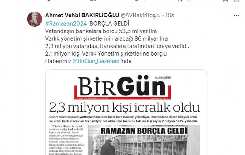 Son dönemde kredi ve kredi kartı borçlarını ödeyemeyen yaklaşık 2 milyon 300 bin hesap sahibi icralık oldu.