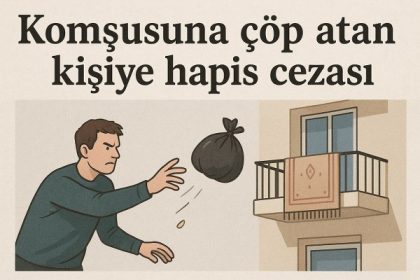 Komşusuna çöp atan kişiye hapis cezası onandı