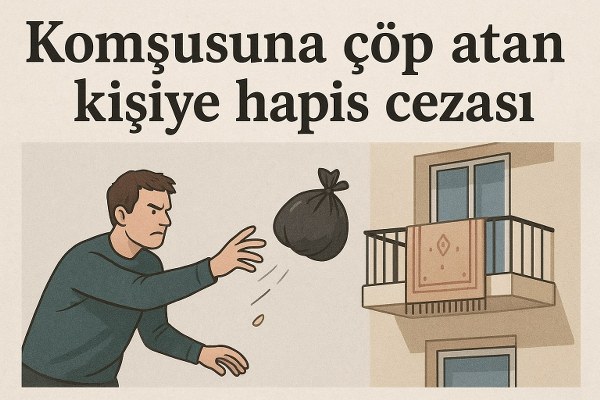 Komşusuna çöp atan kişiye hapis cezası onandı