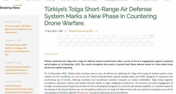 TOLGA Dünya Basınında Manşetlerde