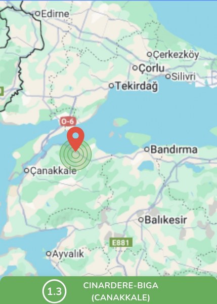 Son Dakika; Biga'da Deprem