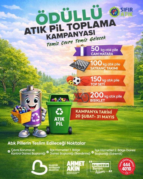 Büyükşehir'den Atık Pil Kampanyası