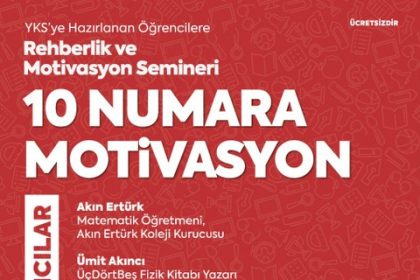 10 Numara Motivasyon’, gençlere sınav sürecinde destek olmaya geliyor