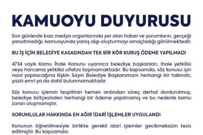 Balıkesir Büyükşehir Belediyesinden Soruşturma Açıklaması